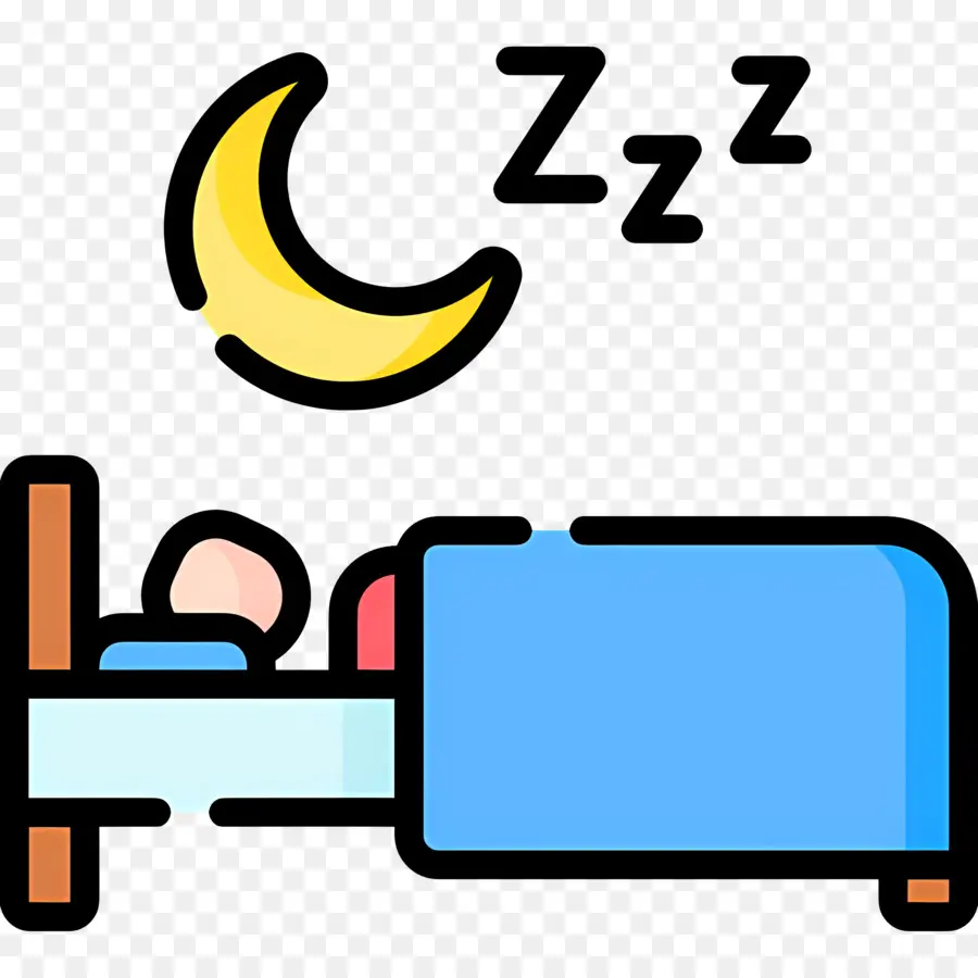 Tidur Zzz，Tidur Di Tempat Tidur PNG