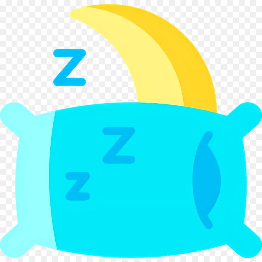 Tidur Zzz，Bantal Dan Bulan PNG