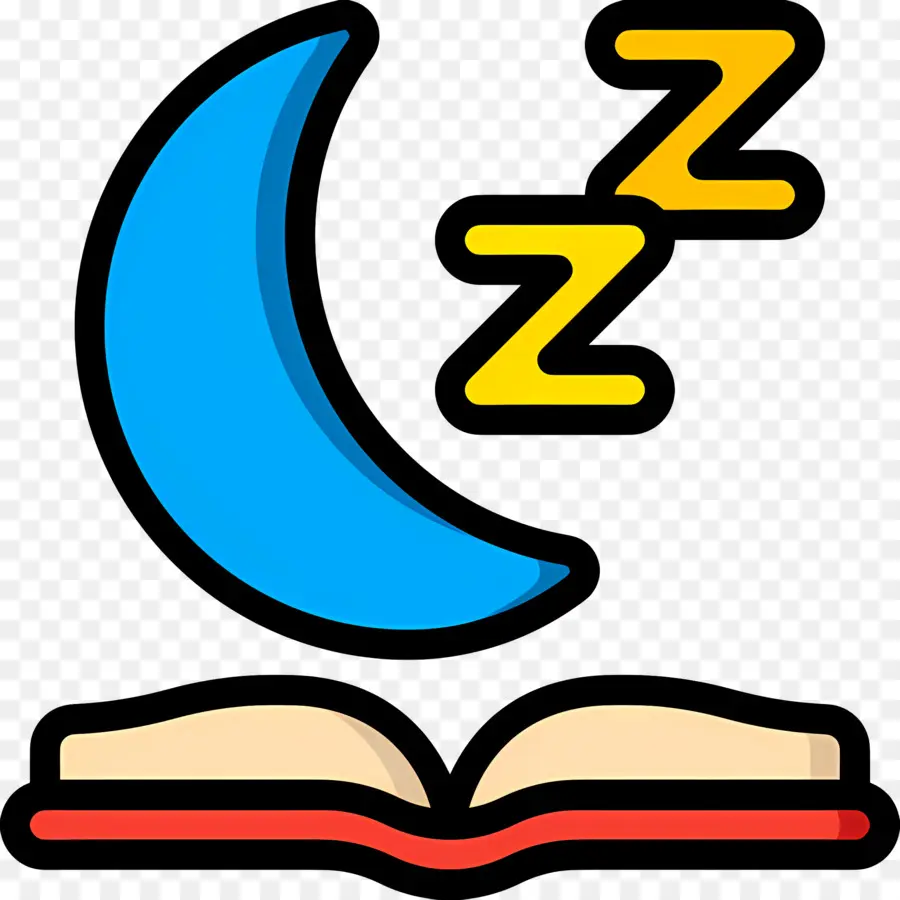 Tidur Zzz，Bulan Dan Buku PNG