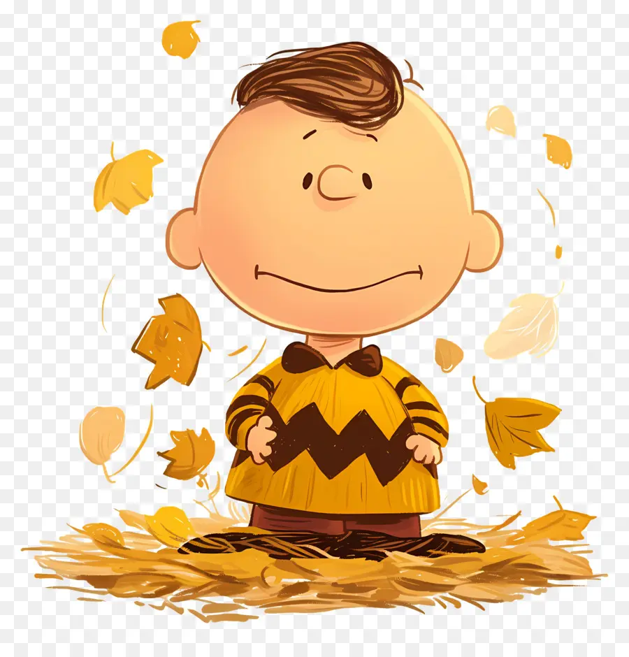 Charlie Brown，Karakter Kartun Dengan Labu PNG