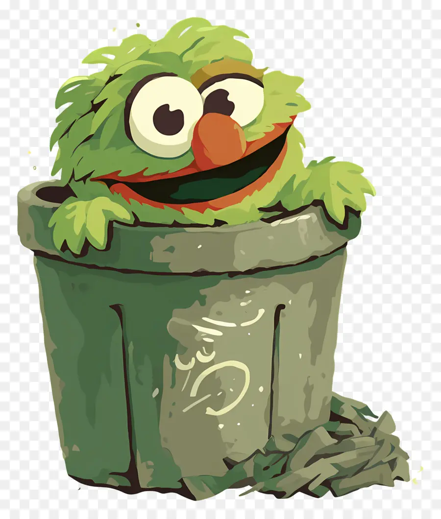 Oscar Si Penggerutu，Monster Tempat Sampah Hijau PNG