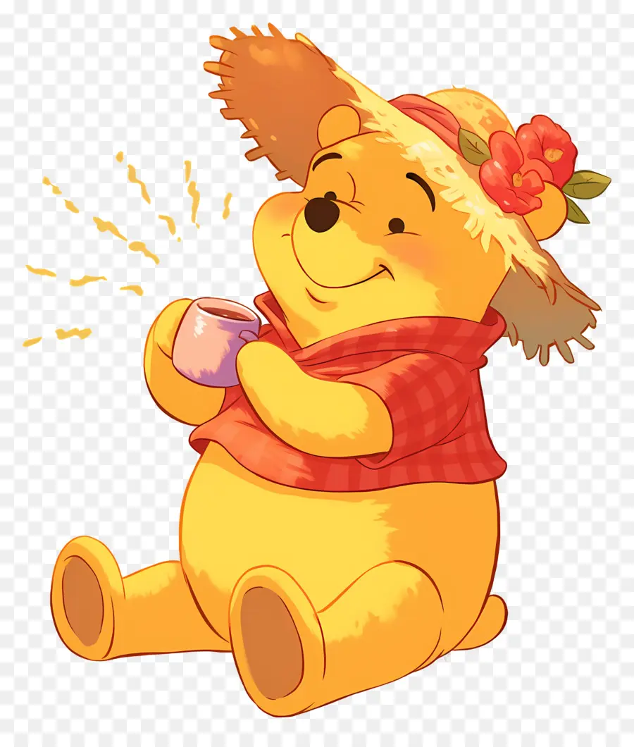 Winnie Si Beruang，Beruang Dengan Topi PNG