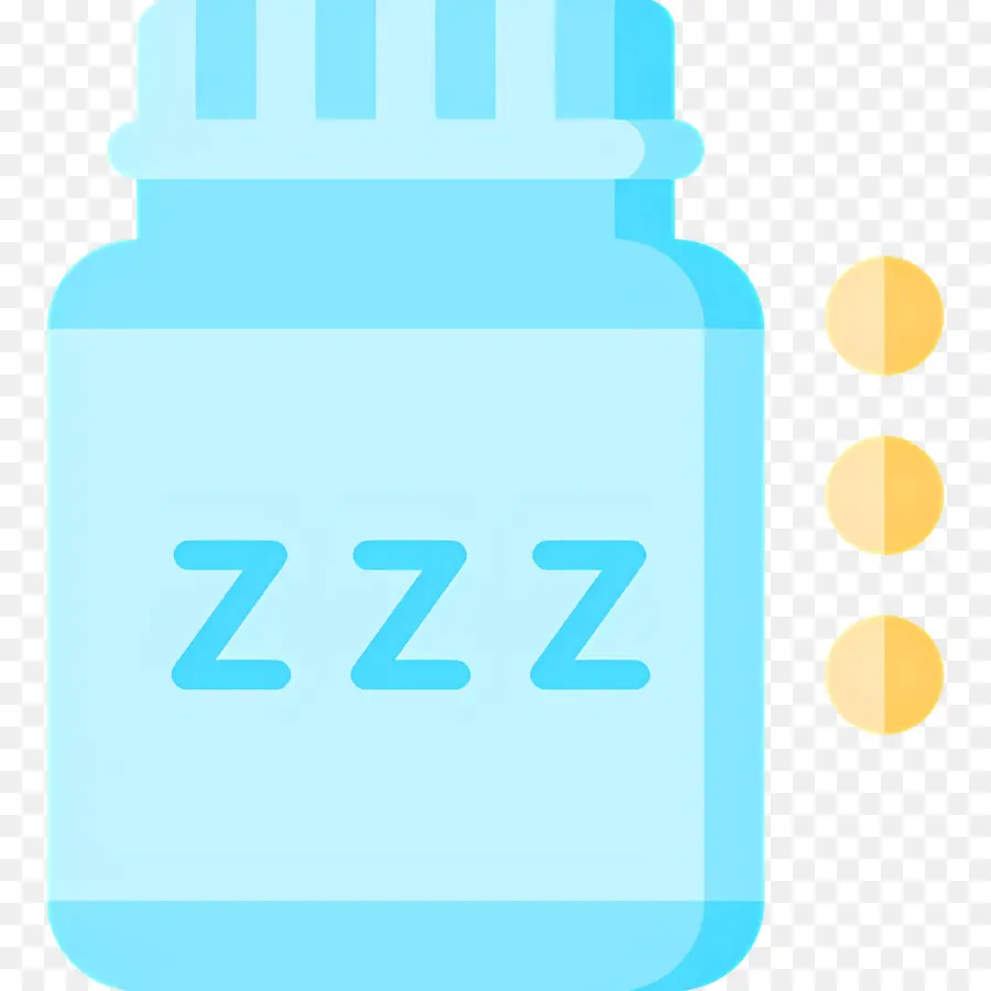 Tidur Zzz，Botol Tidur Biru PNG