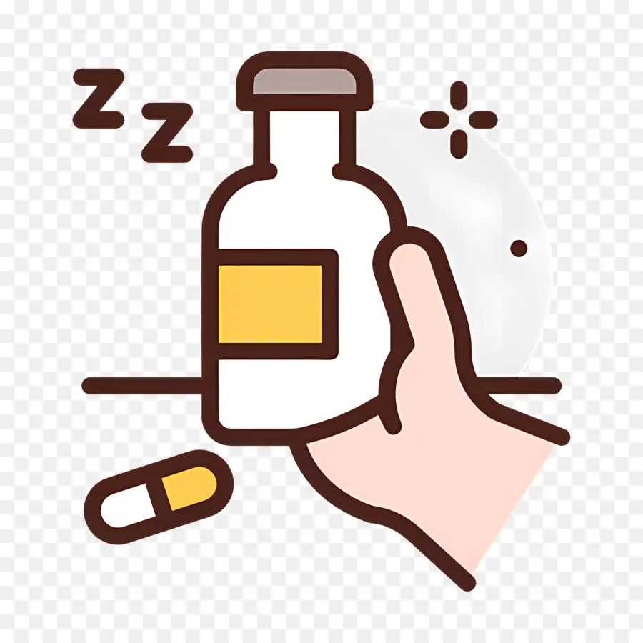 Tidur Zzz，Botol Obat PNG