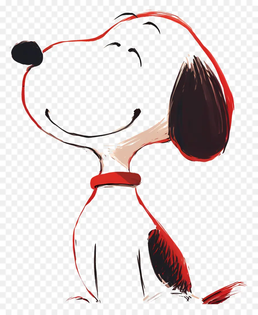 Snoopy，Anjing Kartun Tersenyum PNG