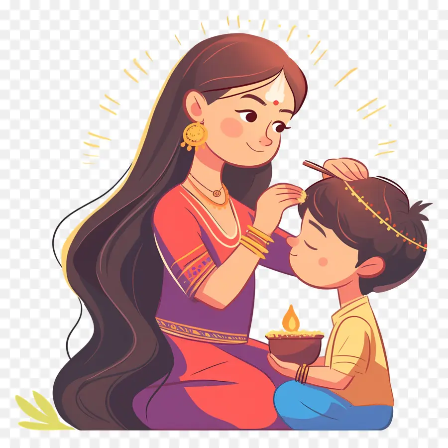 Bhai Dooj，Kakak Dan Kakak PNG