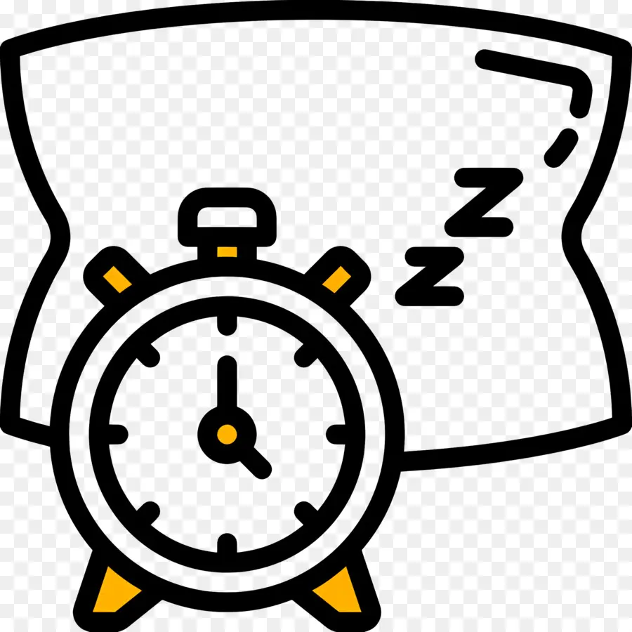 Tidur Zzz，Jam Alarm Dan Bantal PNG