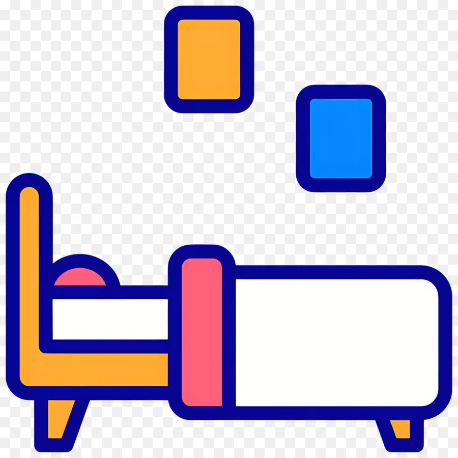 Kamar Tidur，Tempat Tidur Dengan Bingkai PNG