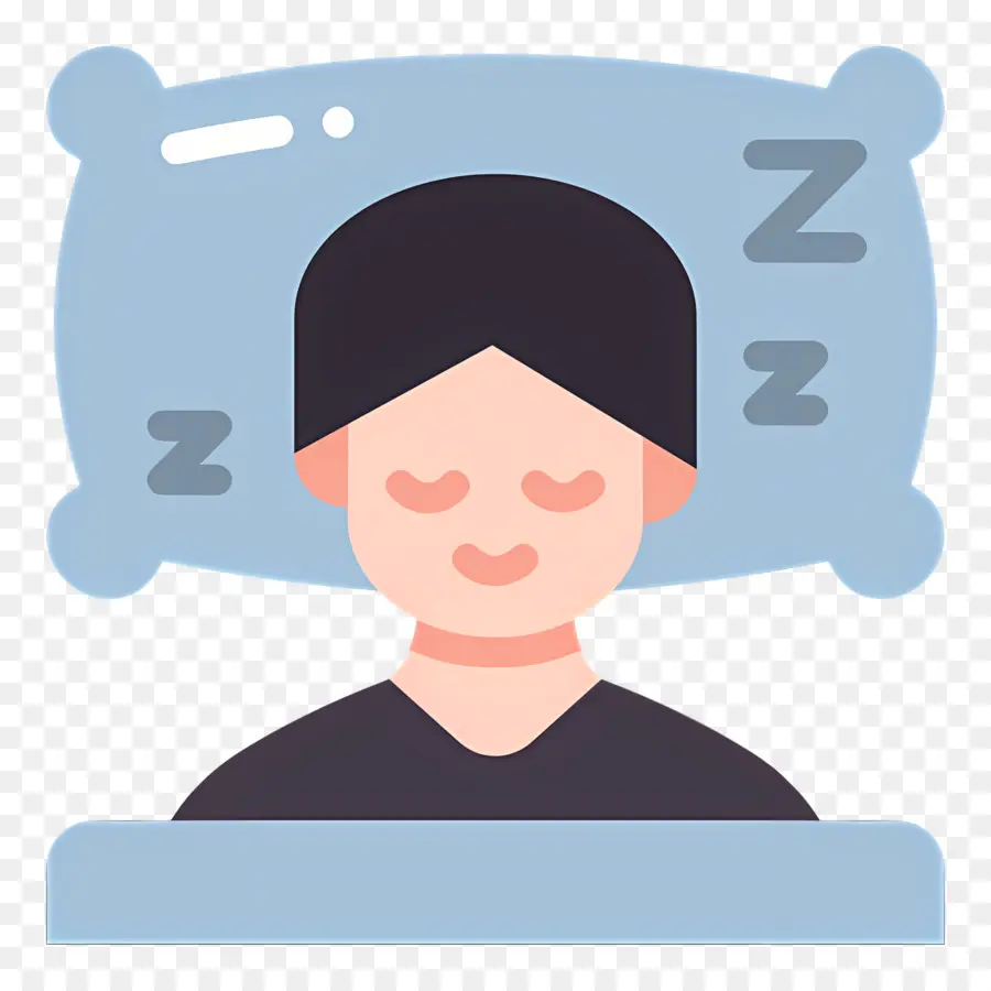 Tidur Zzz，Orang Tidur Dengan Bantal PNG