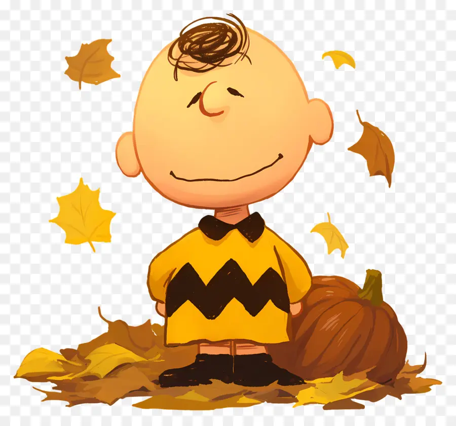 Charlie Brown，Karakter Kartun Dengan Labu PNG