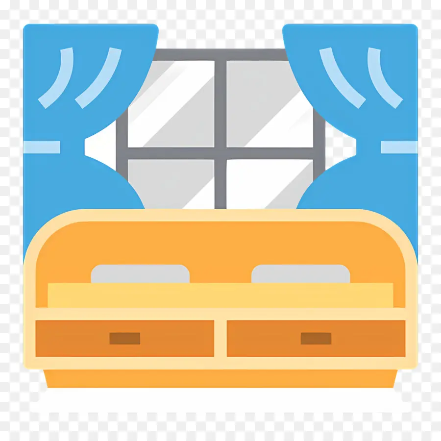 Kamar Tidur，Tempat Tidur Dengan Jendela PNG