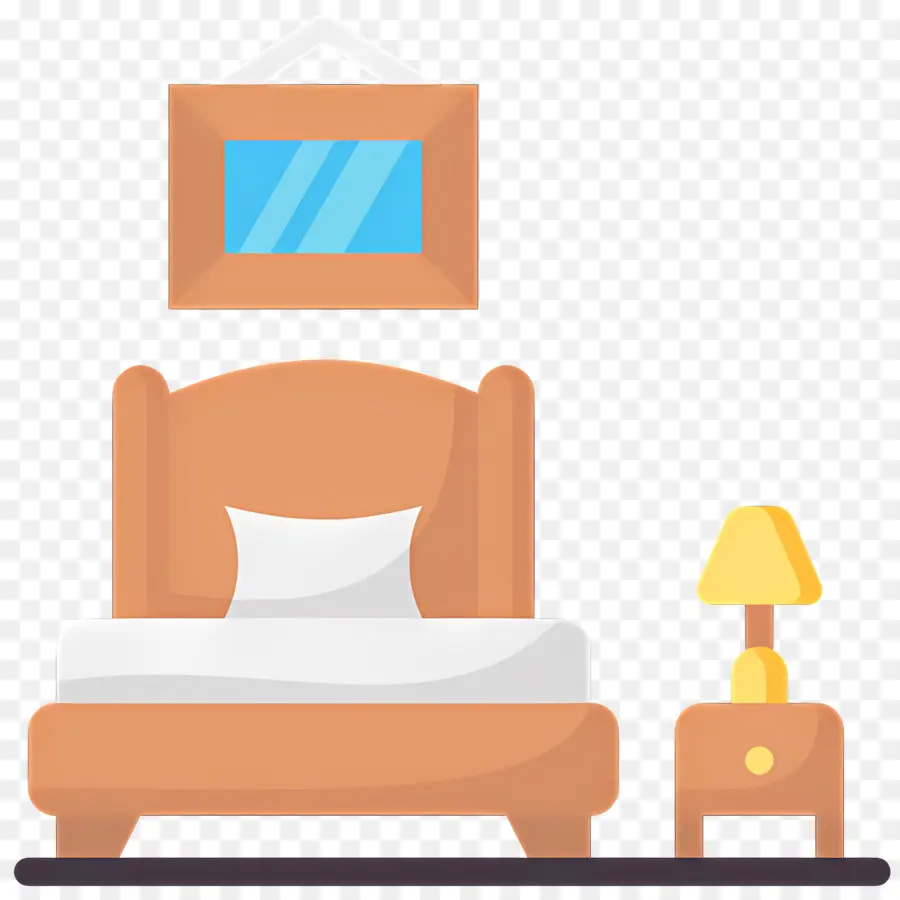 Kamar Tidur，Kamar Tidur Dengan Furnitur PNG