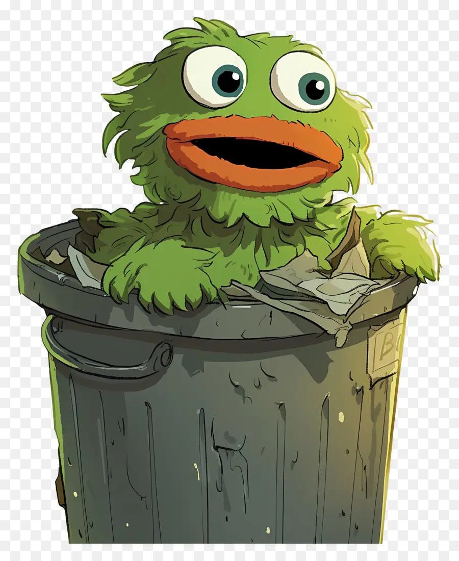 Oscar Si Penggerutu，Monster Tempat Sampah Hijau PNG