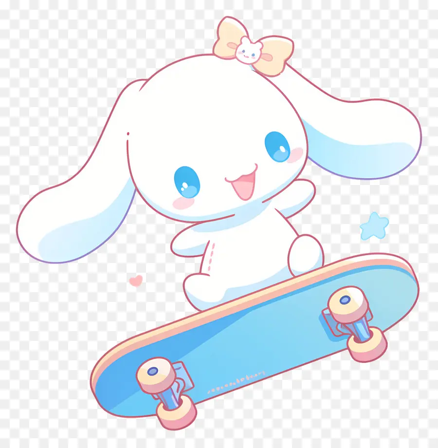 Cinnamoroll Yang Lucu，Karakter Lucu Di Skateboard PNG