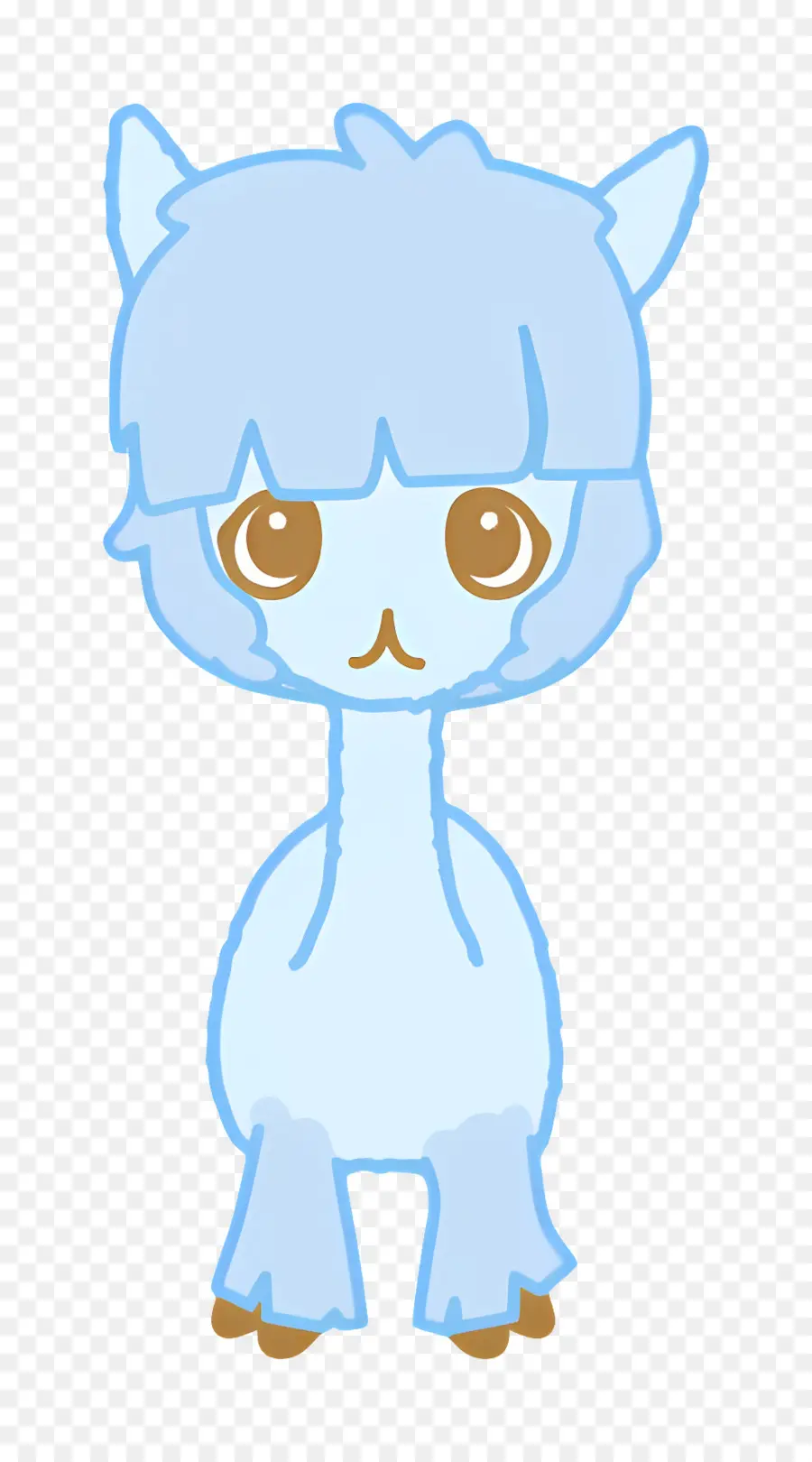 Bosanimal，Alpaca Kartun Biru PNG