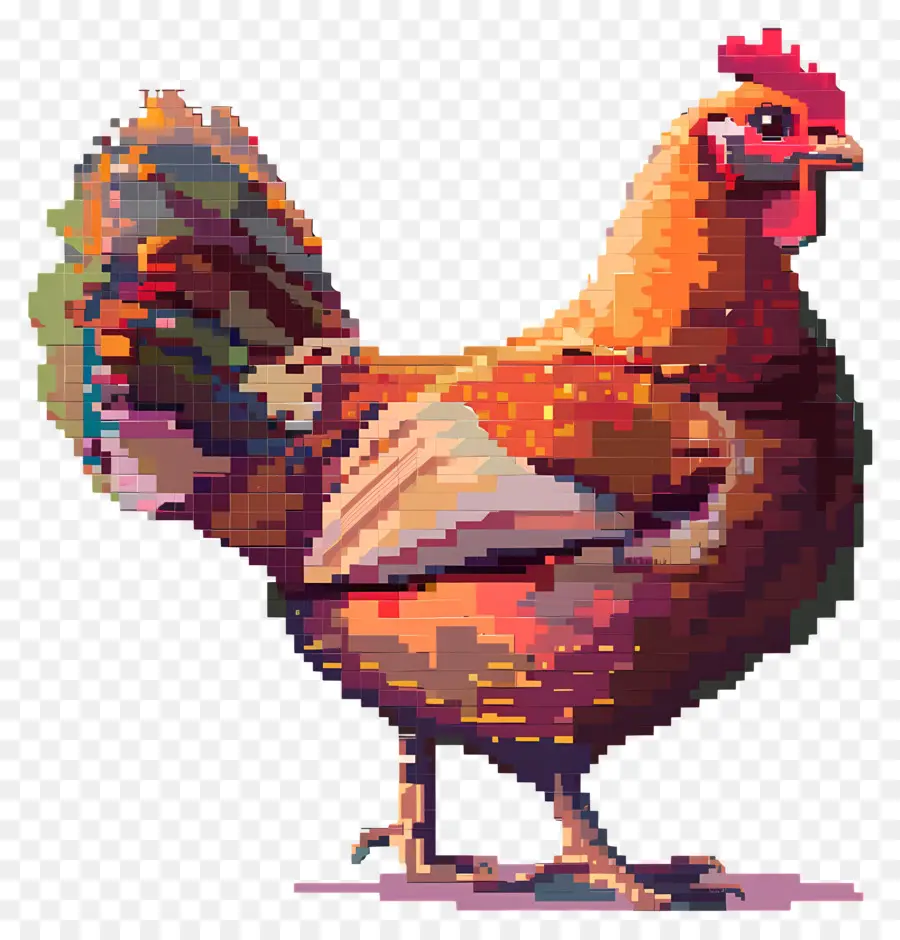 Pixel Thanksgiving Turki，Ayam Piksel PNG