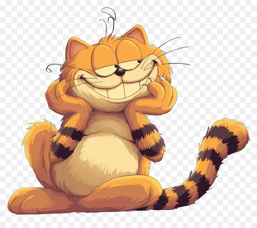 Garfield，Kucing Oranye PNG