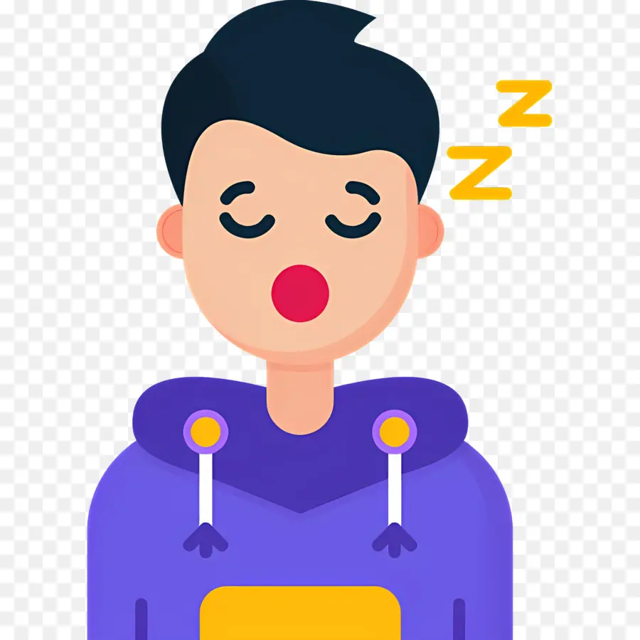 Tidur Zzz，Orang Yang Mengantuk PNG