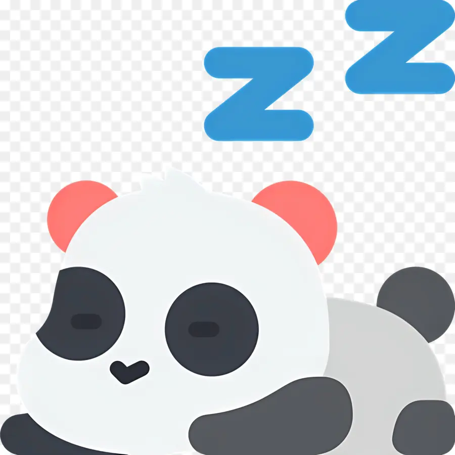 Tidur Zzz，Panda Tidur PNG