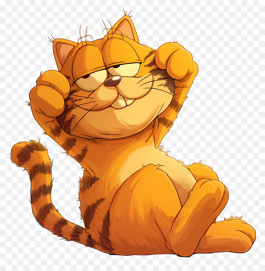 Garfield，Kucing Oranye PNG