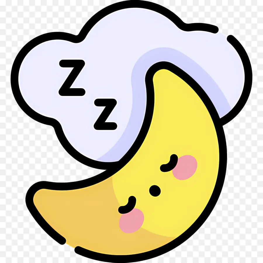 Tidur Zzz，Bulan Tidur PNG