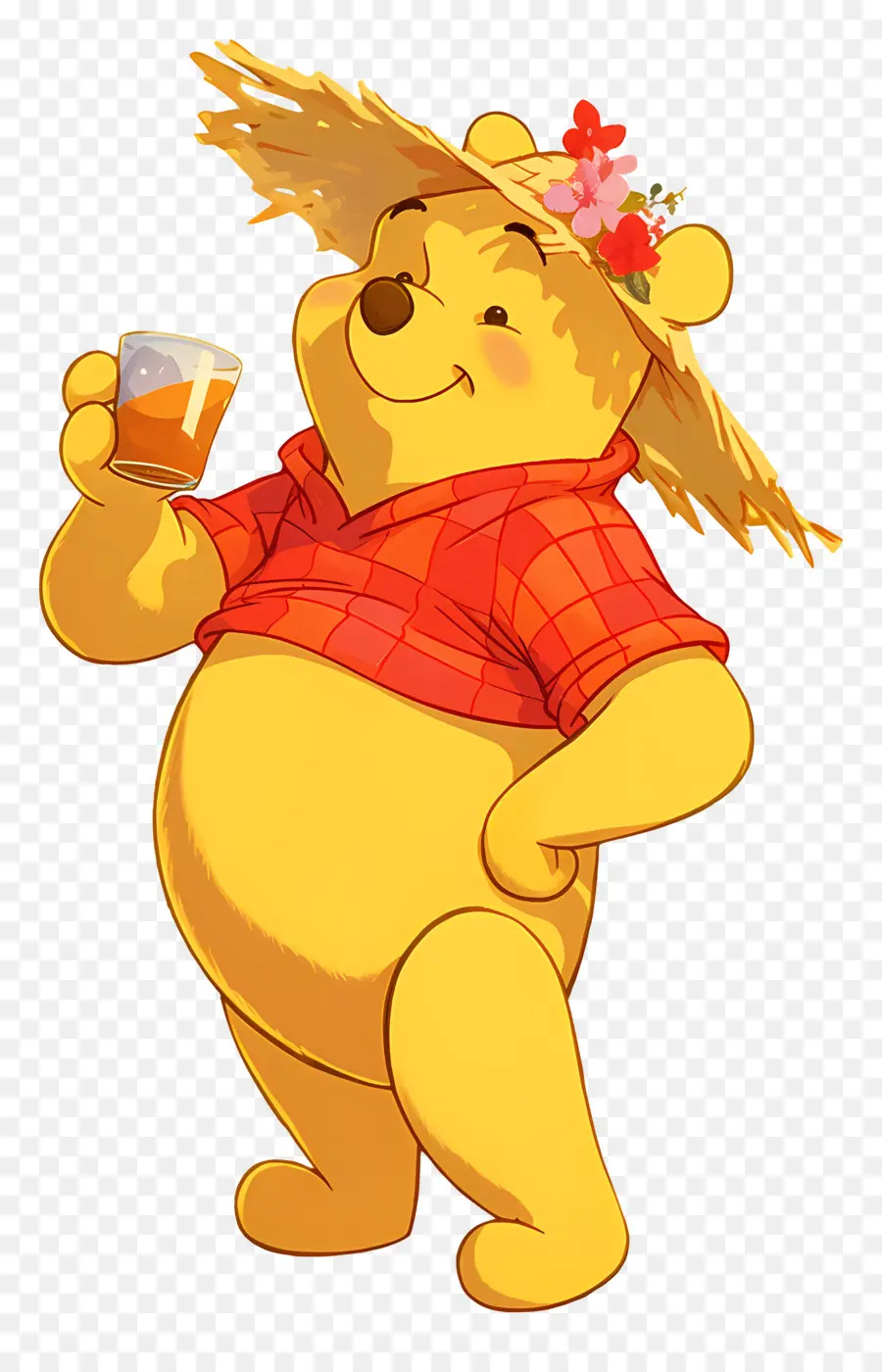 Winnie Si Beruang，Beruang Dengan Minuman PNG