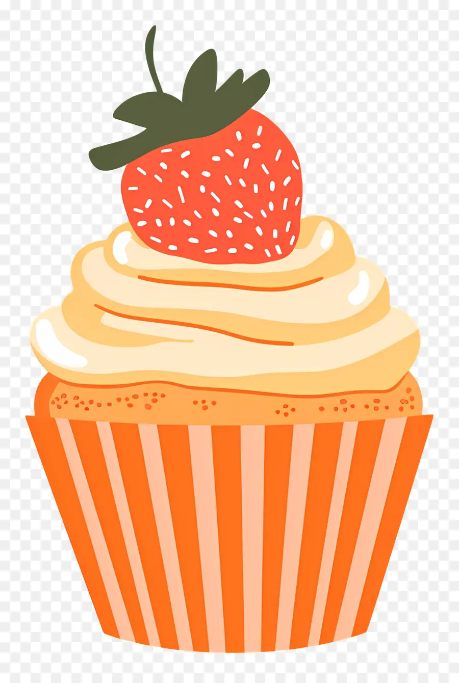 Kue Mangkuk Yang Lucu，Cupcake Dengan Stroberi PNG