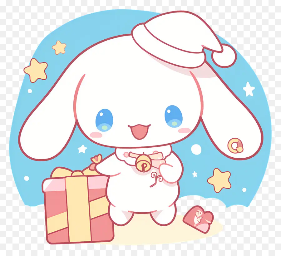 Cinnamoroll Yang Lucu，Kelinci Dengan Hiasan Natal PNG