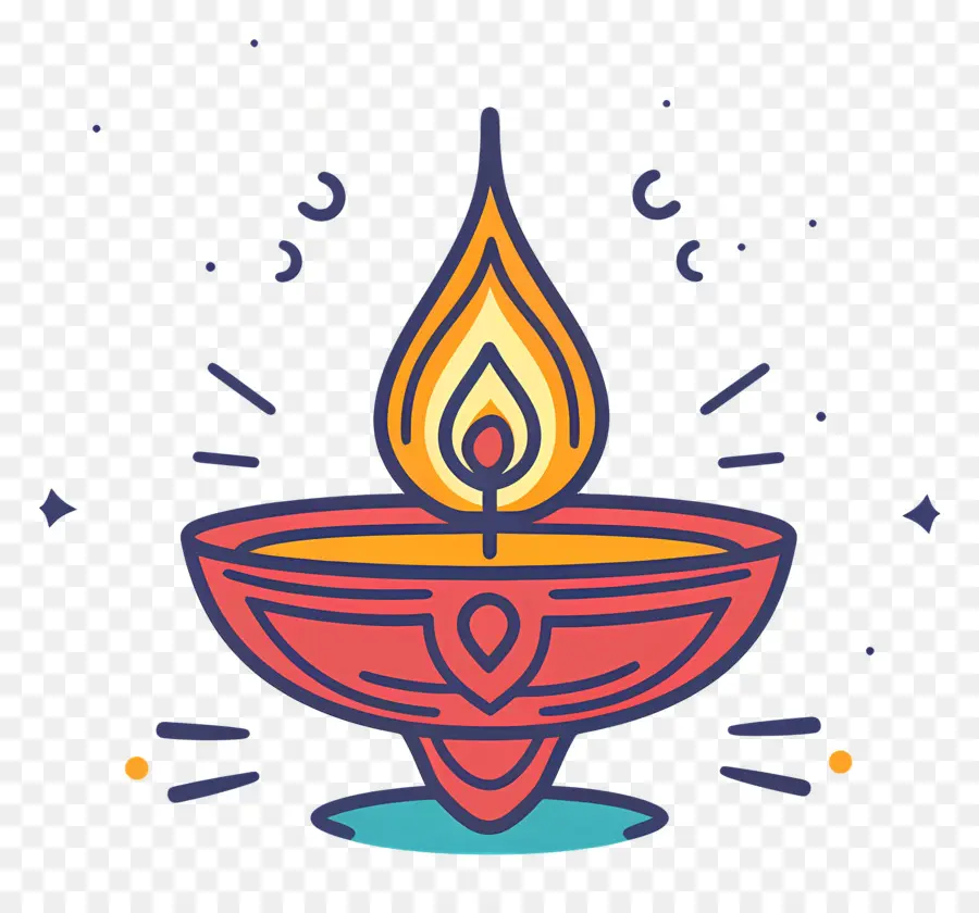 Lampu Diwali，Diya Dekoratif PNG