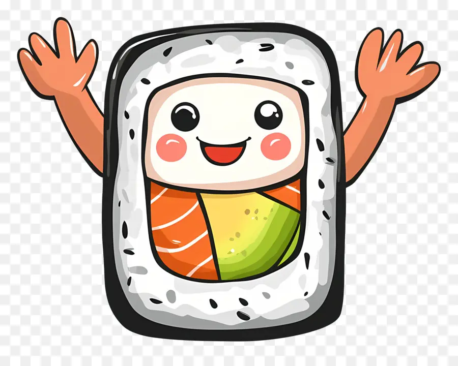 Sushi Yang Lucu，Gulungan Sushi Yang Lucu PNG