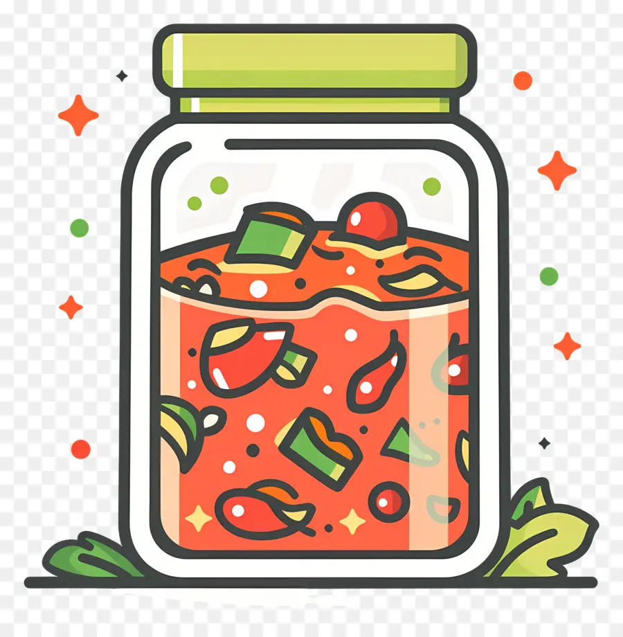 Toples Kimchi，Sebotol Acar PNG