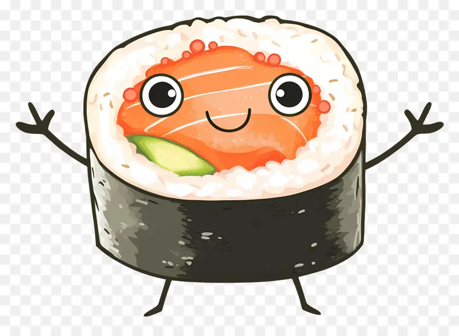 Sushi Yang Lucu，Gulungan Sushi Yang Lucu PNG