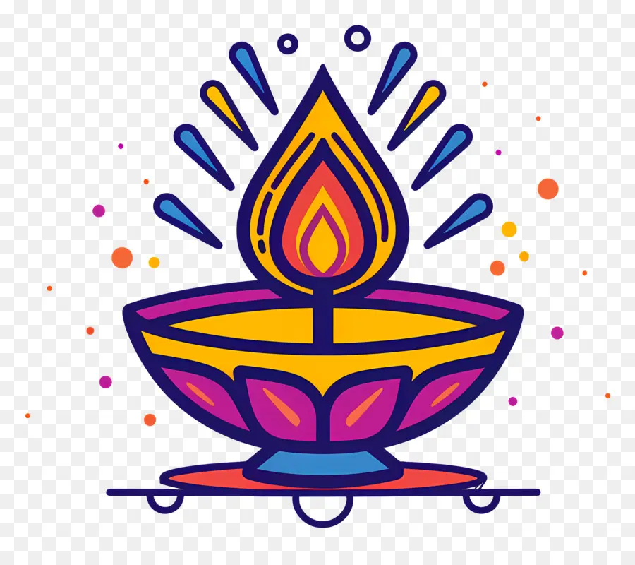 Lampu Diwali，Diya Dekoratif PNG