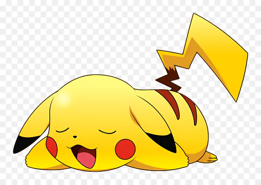 Pikachu，Pikachu Yang Sedang Tidur PNG