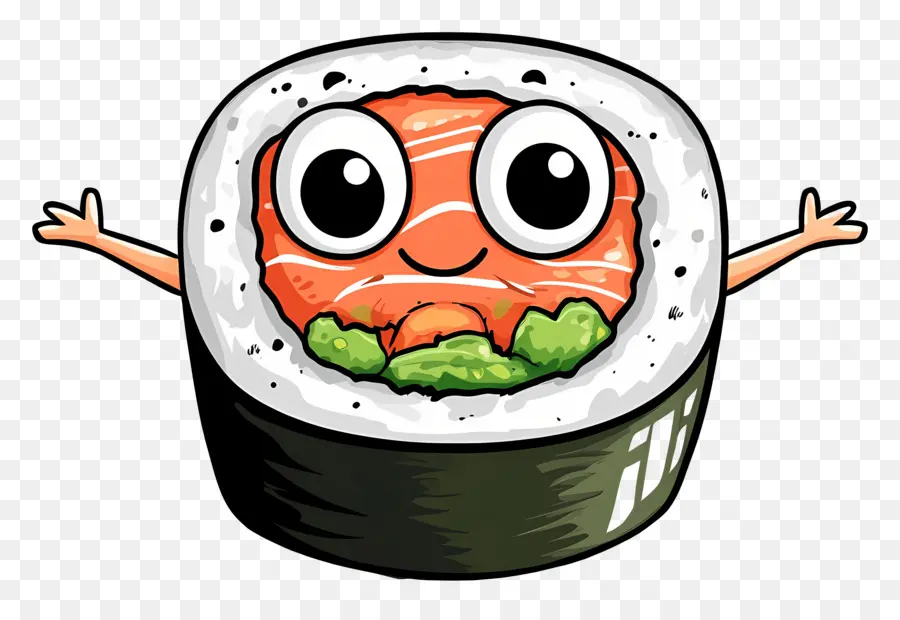 Sushi Yang Lucu，Sushi Gulung PNG