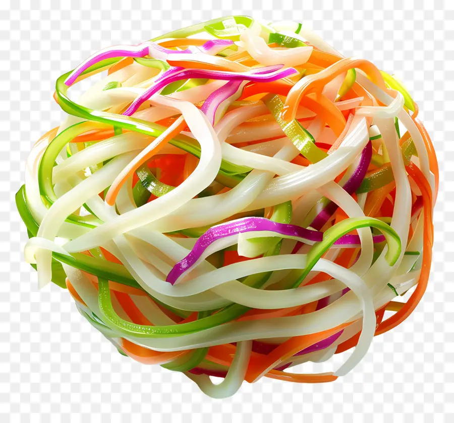 Salad Selada Kol，Mie Berwarna Warni PNG