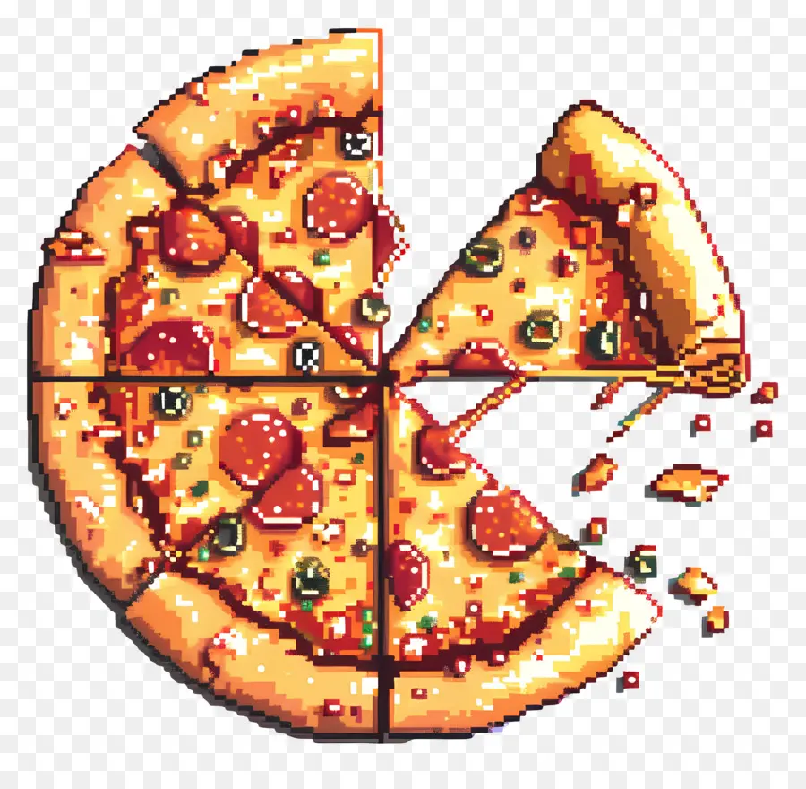 Pizza Piksel，Pizza PNG