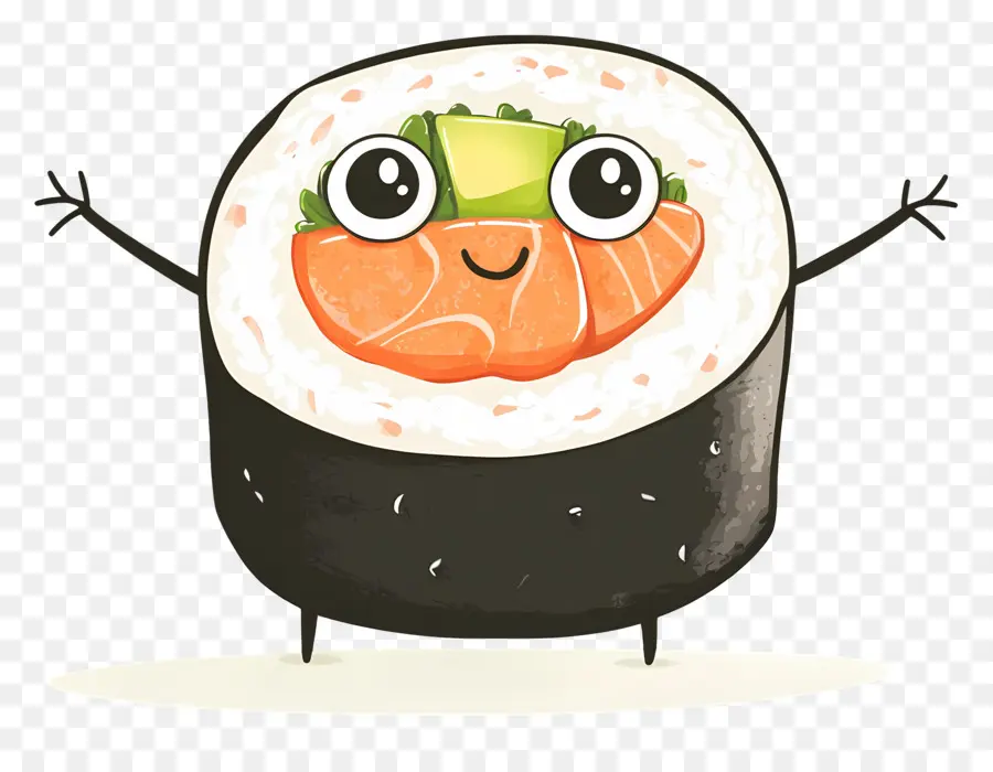 Sushi Yang Lucu，Sushi Gulung PNG