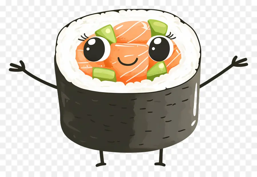 Sushi Yang Lucu，Gulungan Sushi Yang Lucu PNG