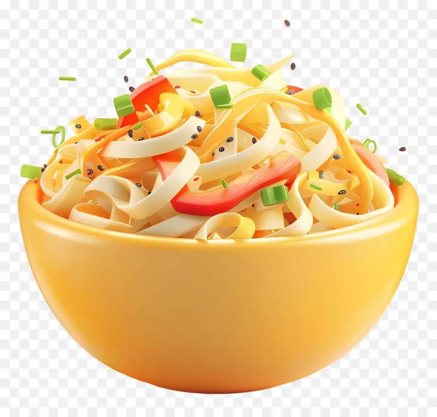 Salad Selada Kol，Mangkuk Mie PNG