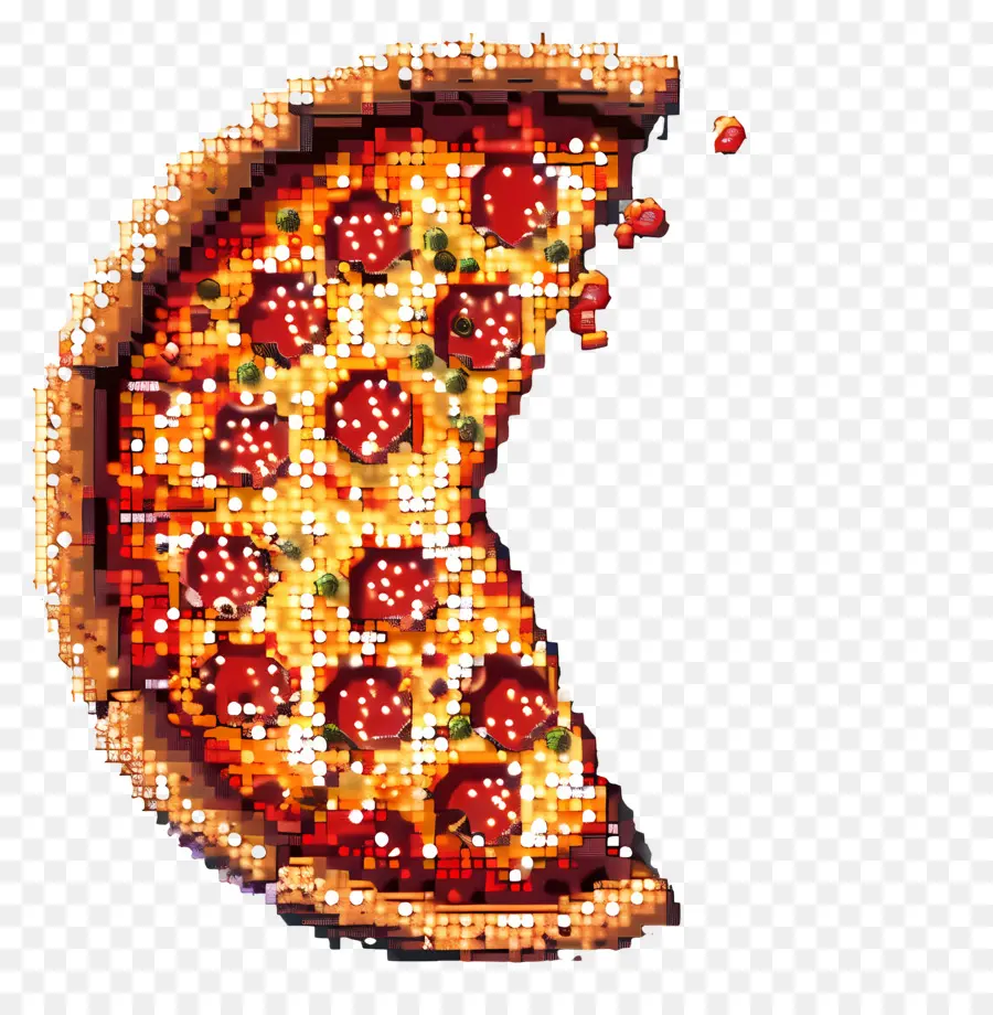 Pizza Piksel，Peperoni PNG