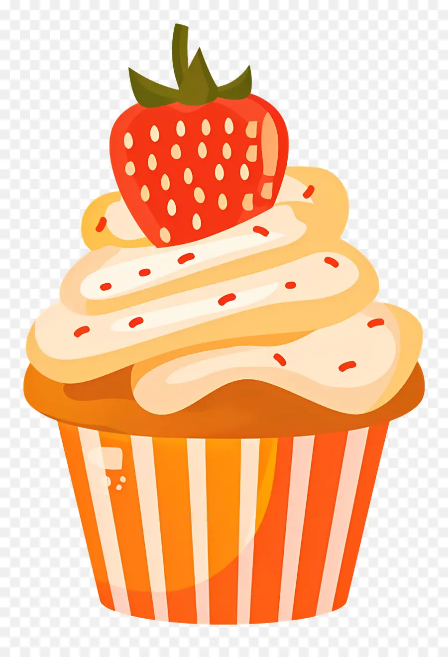 Kue Mangkuk Yang Lucu，Cupcake Dengan Stroberi PNG