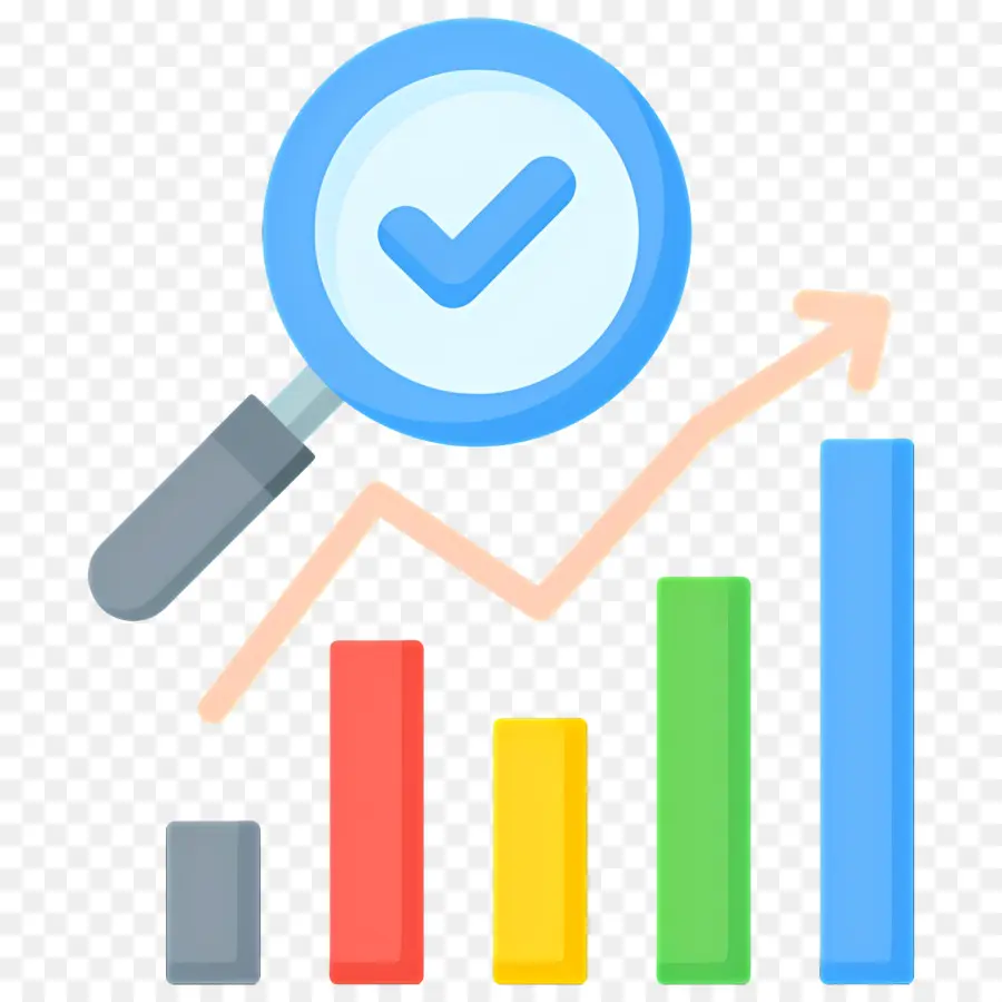 Penelitian Investasi，Kaca Pembesar Dengan Grafik PNG