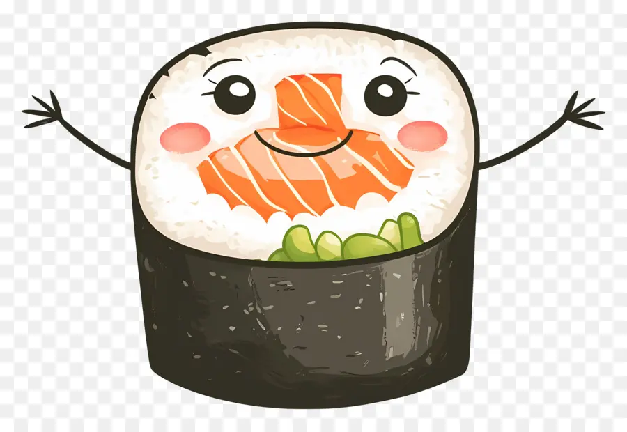 Sushi Yang Lucu，Gulungan Sushi Yang Lucu PNG