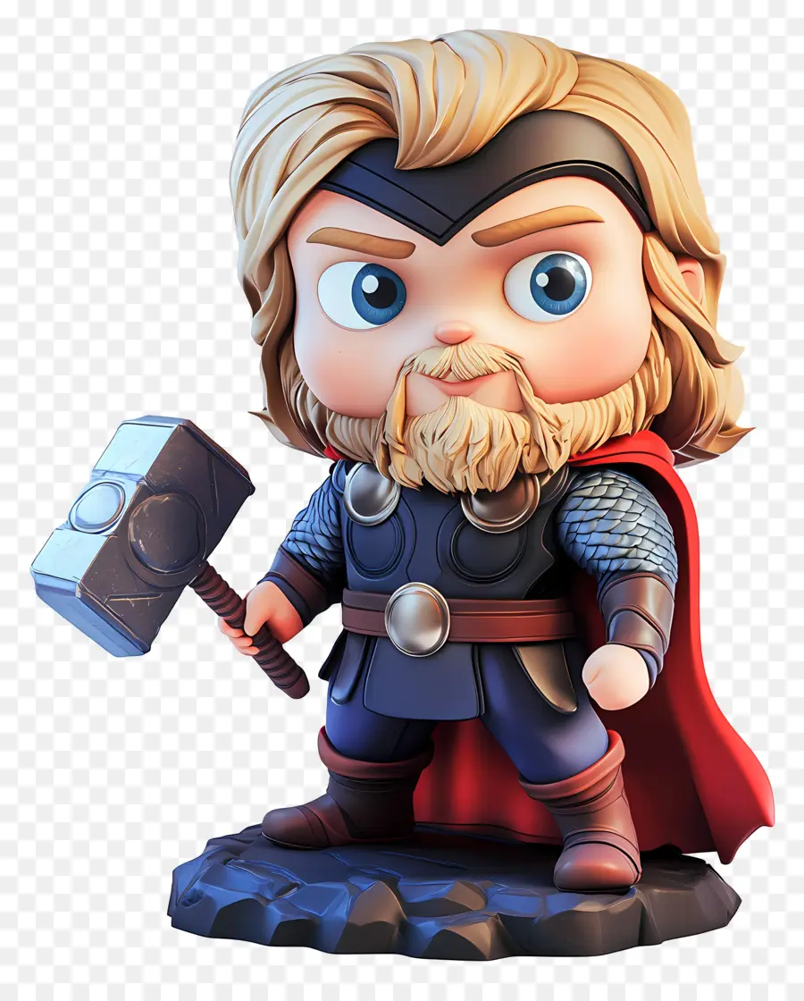 Thor，Karakter Lucu Yang Memegang Palu PNG