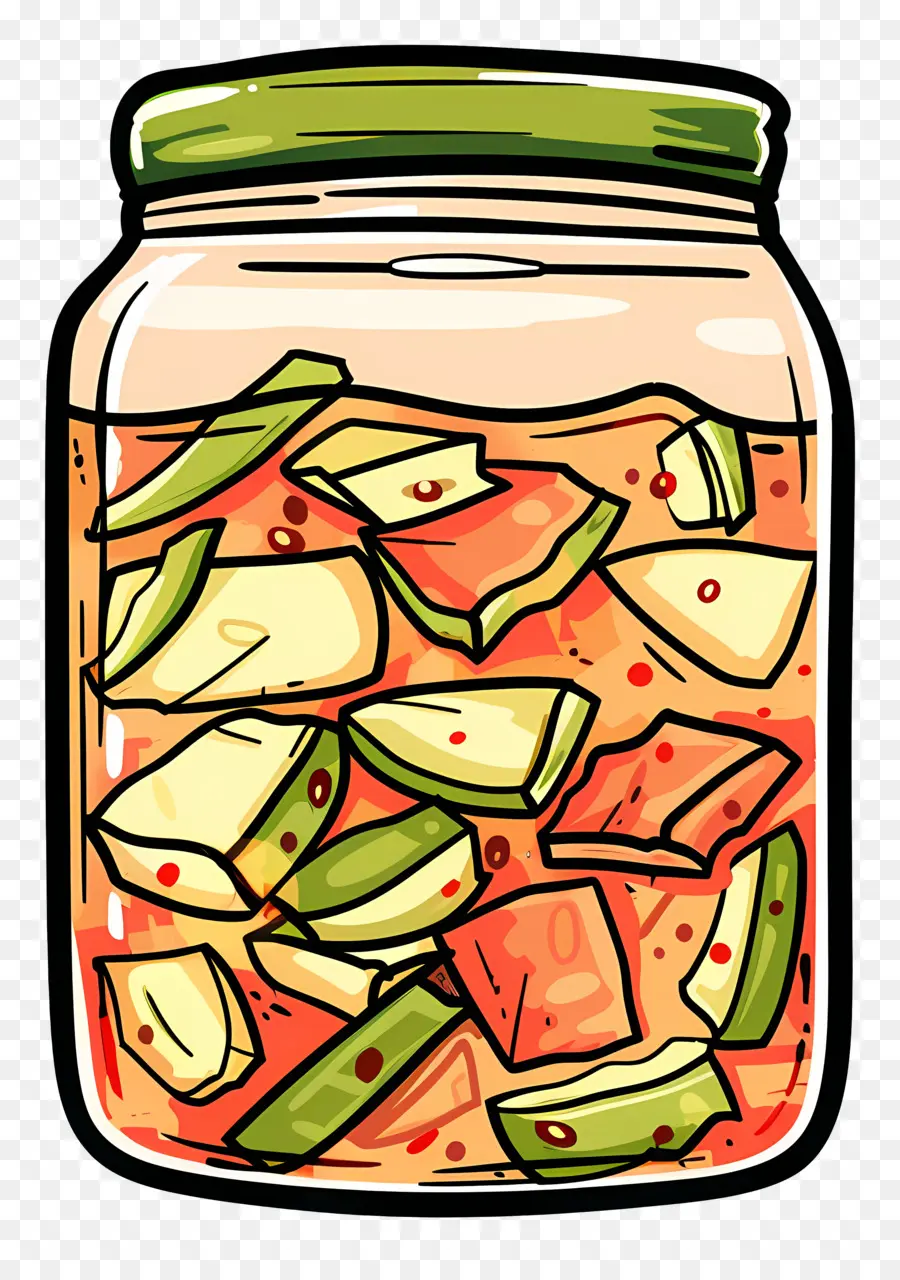 Toples Kimchi，Sayuran Acar Dalam Toples PNG