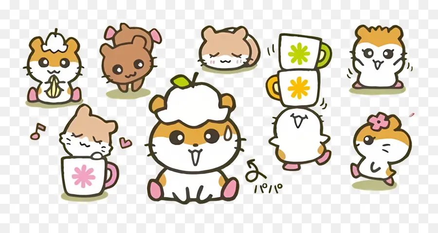 Corocorokurin，Hamster Lucu PNG