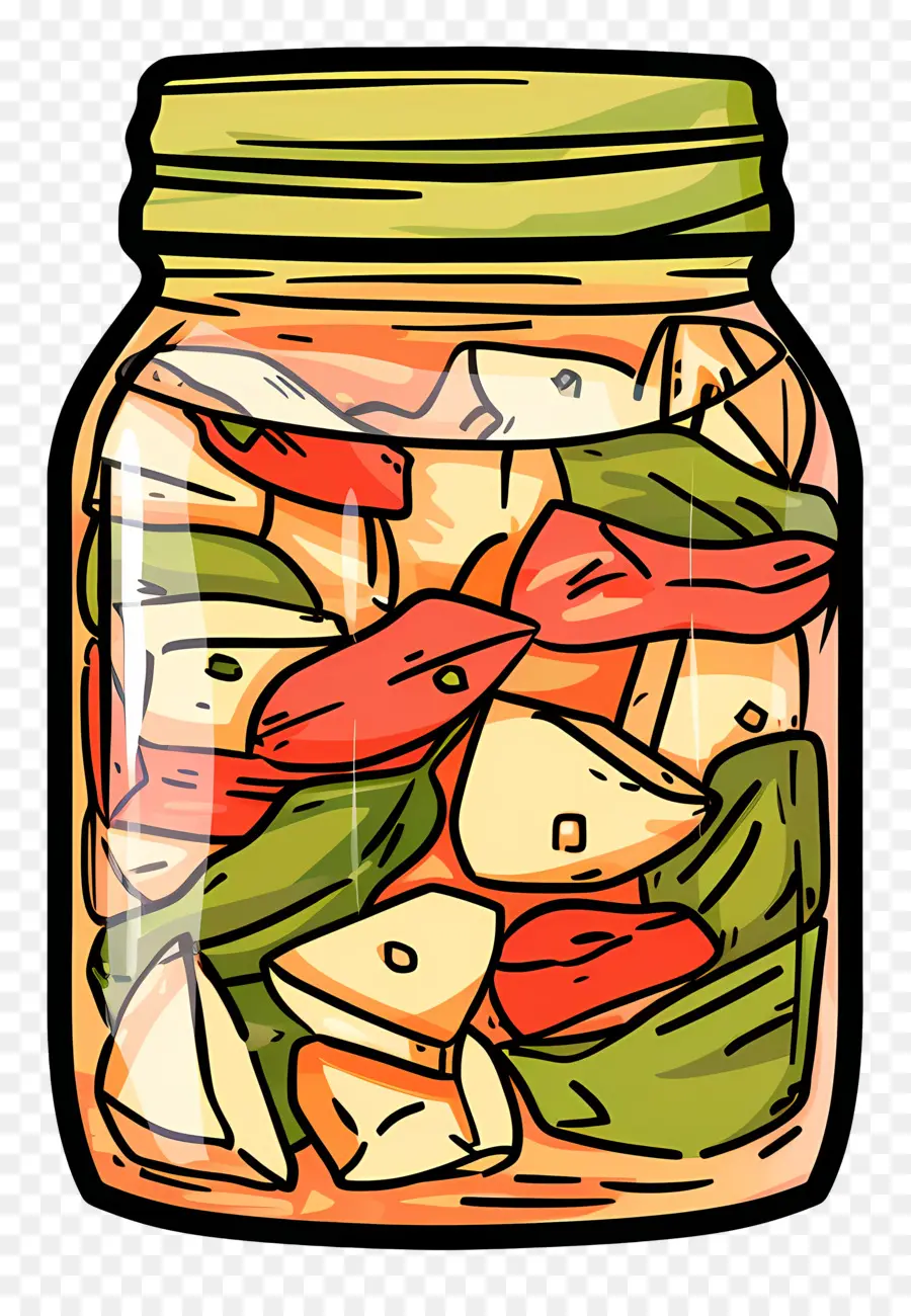 Toples Kimchi，Sayuran Acar Dalam Toples PNG