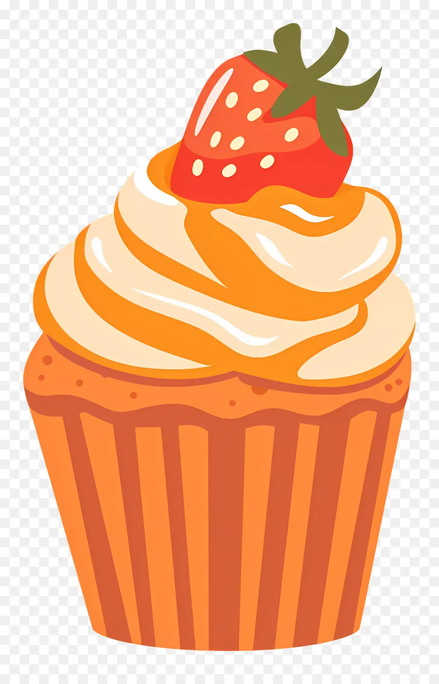 Kue Mangkuk Yang Lucu，Cupcake Dengan Stroberi PNG