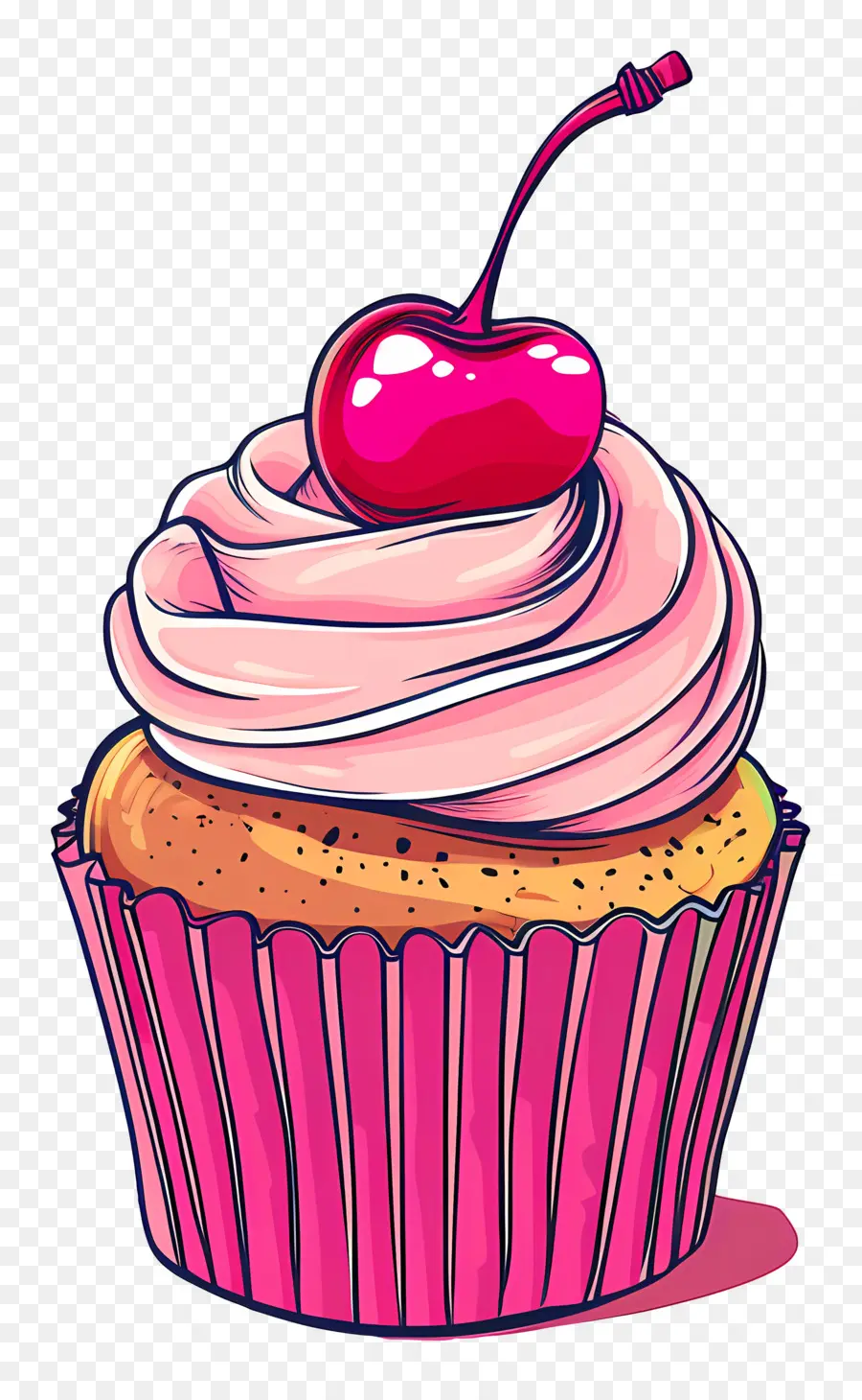 Kue Ceri，Cupcake Dengan Ceri PNG